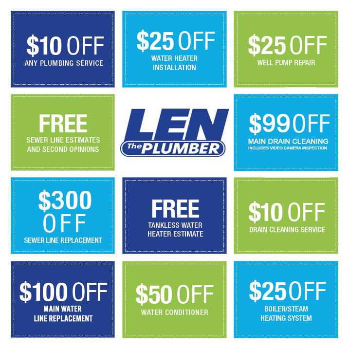 Plumbing Coupons & Discounts Len The Plumber Coupons